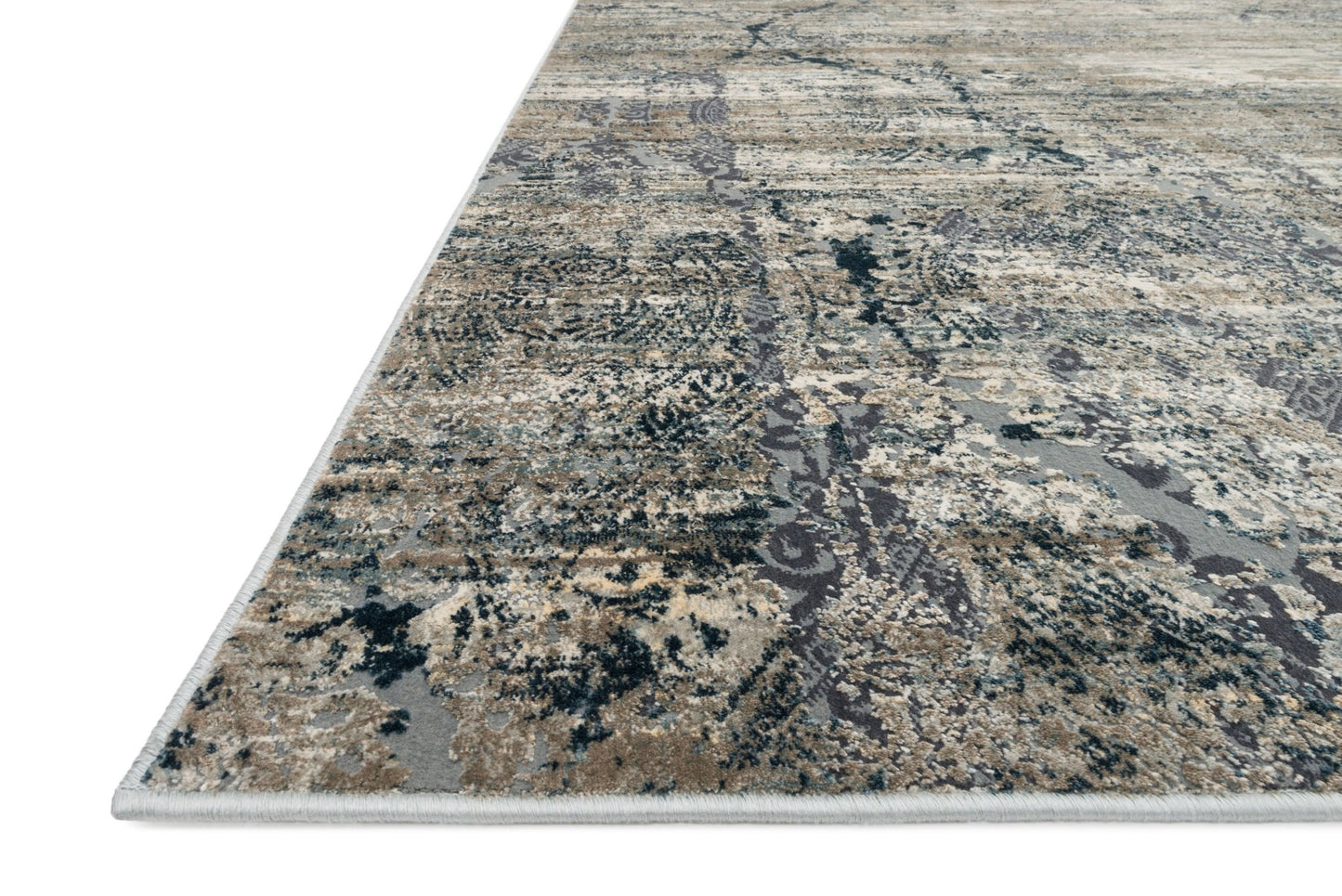 Loloi Cascade CAS - 01 Taupe Blue Contemporary Power Loomed Rug - Rugs - Loloi - Atlanta Designer Rugs