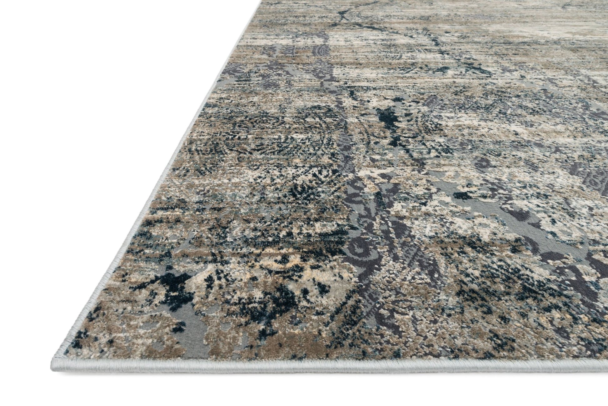 Loloi Cascade CAS - 01 Taupe Blue Contemporary Power Loomed Rug - Rugs - Loloi - Atlanta Designer Rugs