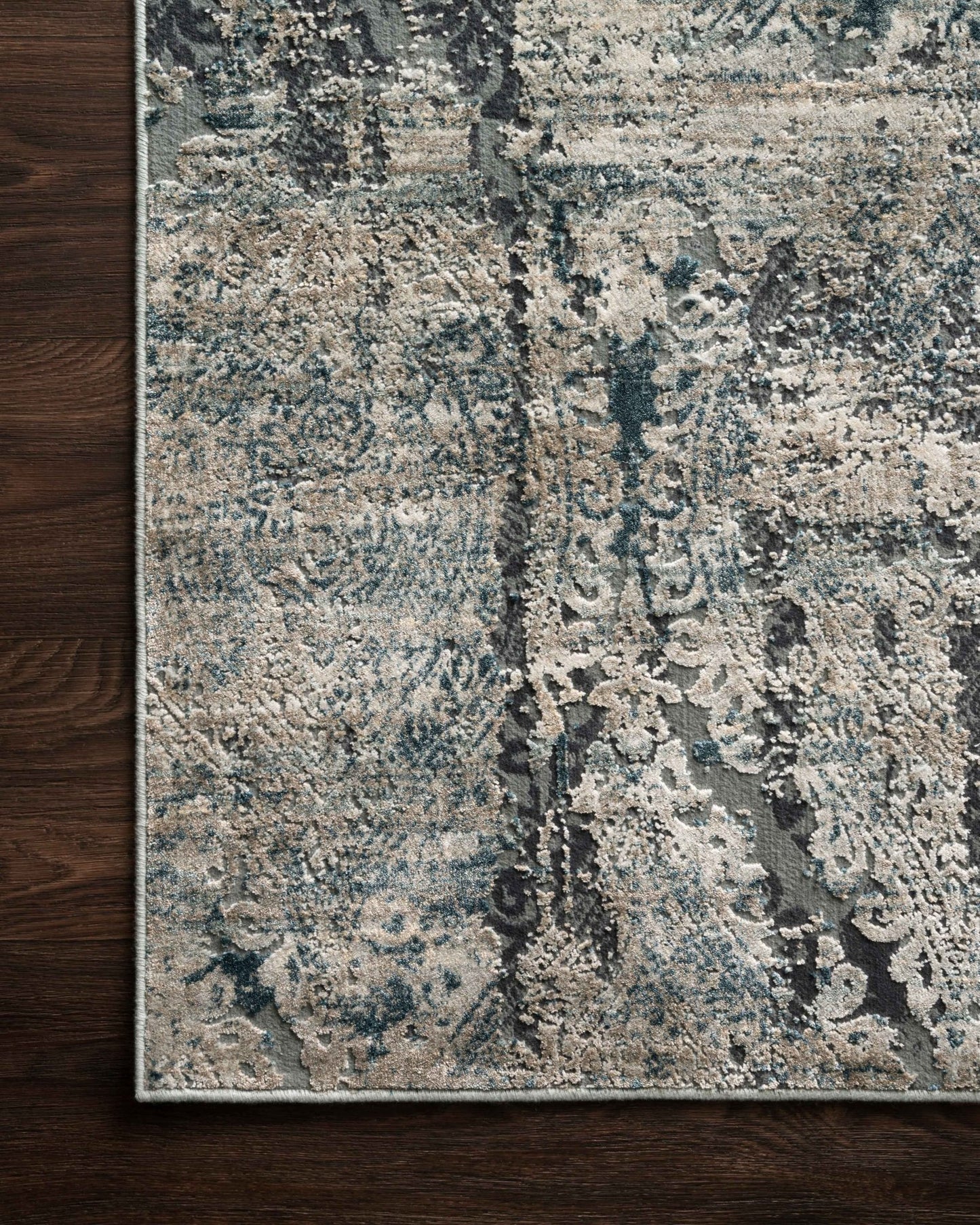 Loloi Cascade CAS - 01 Taupe Blue Contemporary Power Loomed Rug - Rugs - Loloi - Atlanta Designer Rugs