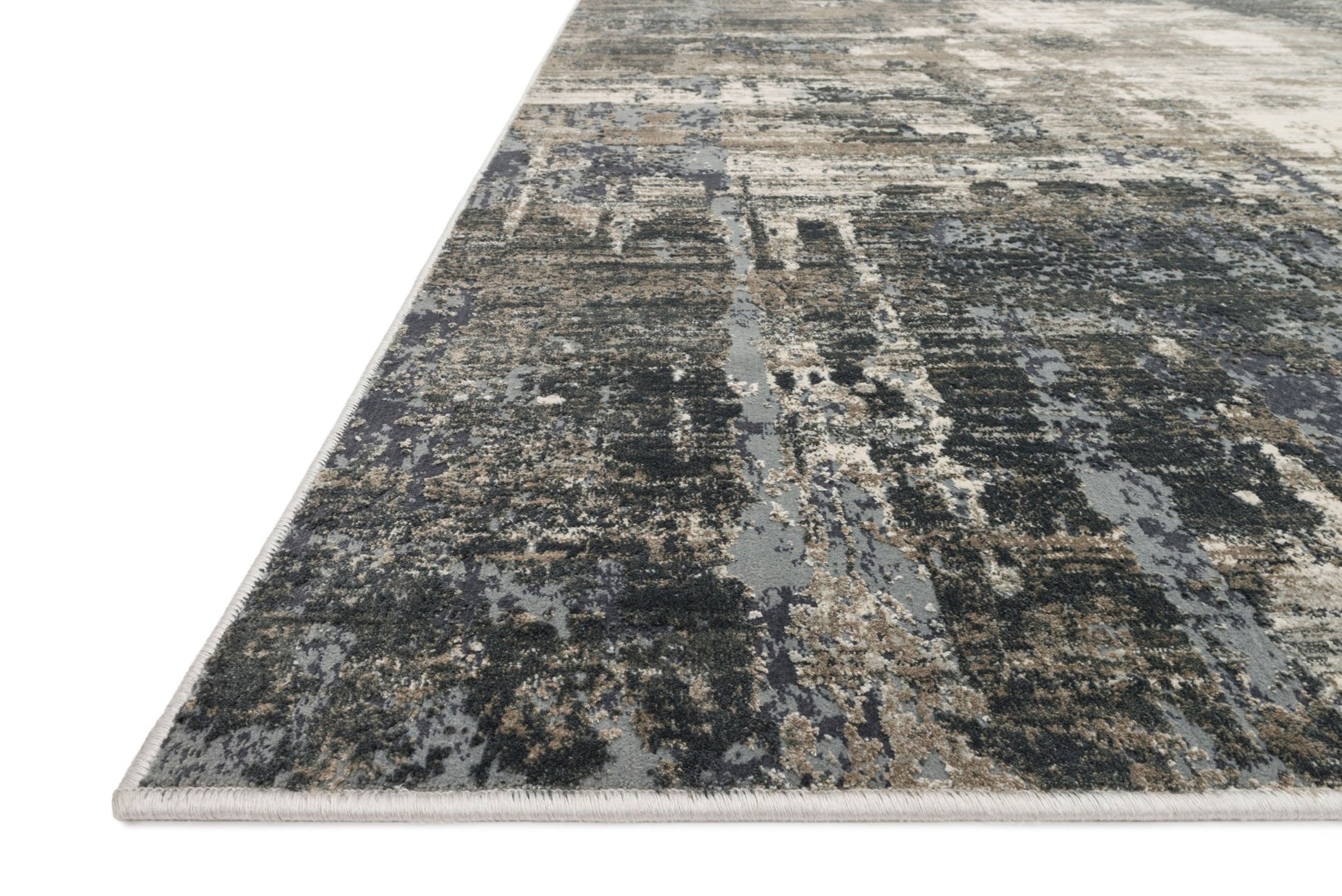 Loloi Cascade CAS - 03 Ivory Charcoal Contemporary Power Loomed Rug - Rugs - Loloi - Atlanta Designer Rugs