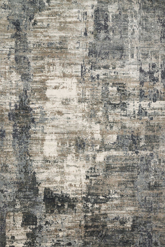 Loloi Cascade CAS - 03 Ivory Charcoal Contemporary Power Loomed Rug - Rugs - Loloi - Atlanta Designer Rugs