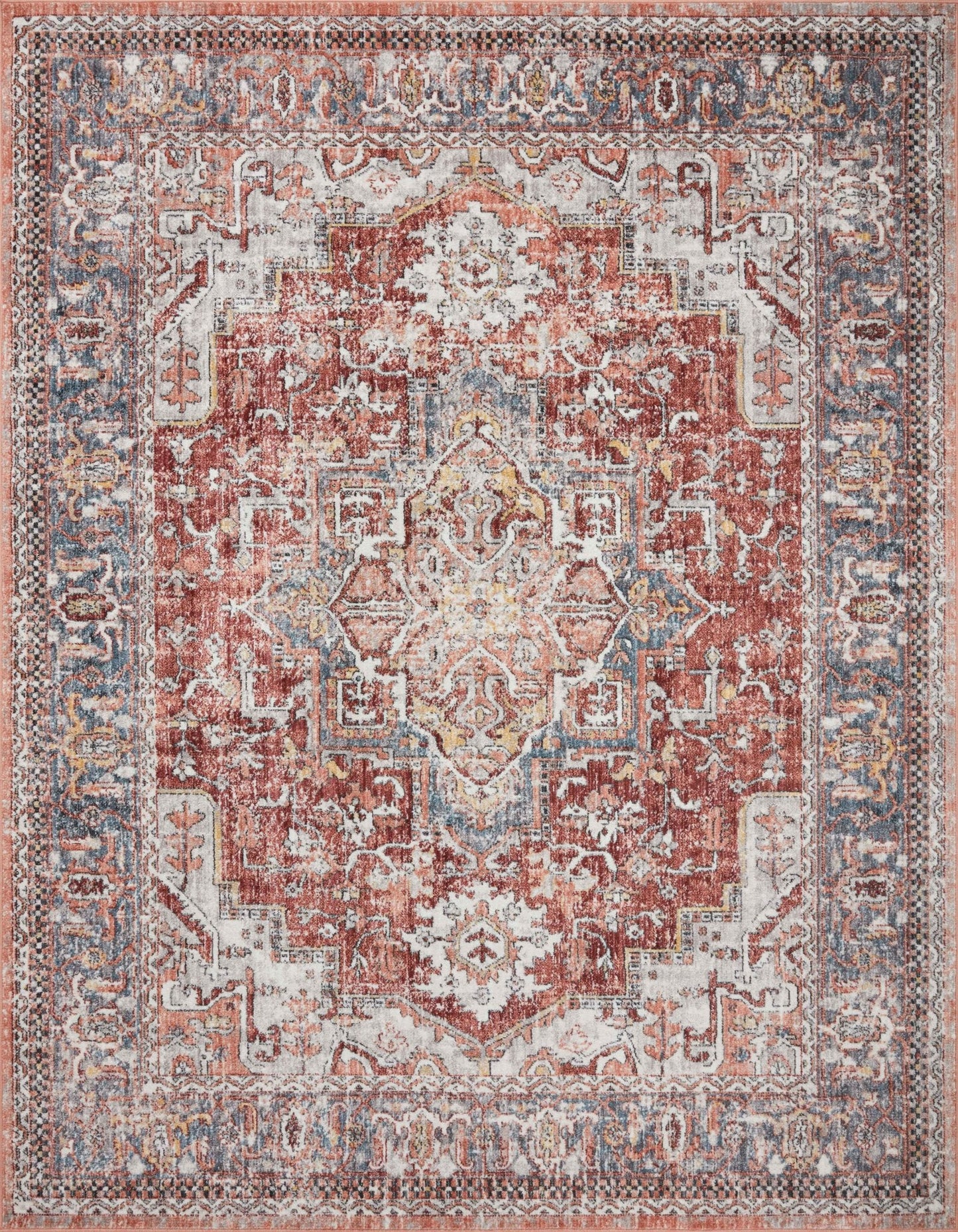 Loloi II Cassandra CSN - 01 Rust Multi Traditional Power Loomed Rug - Rugs - Loloi II - Atlanta Designer Rugs