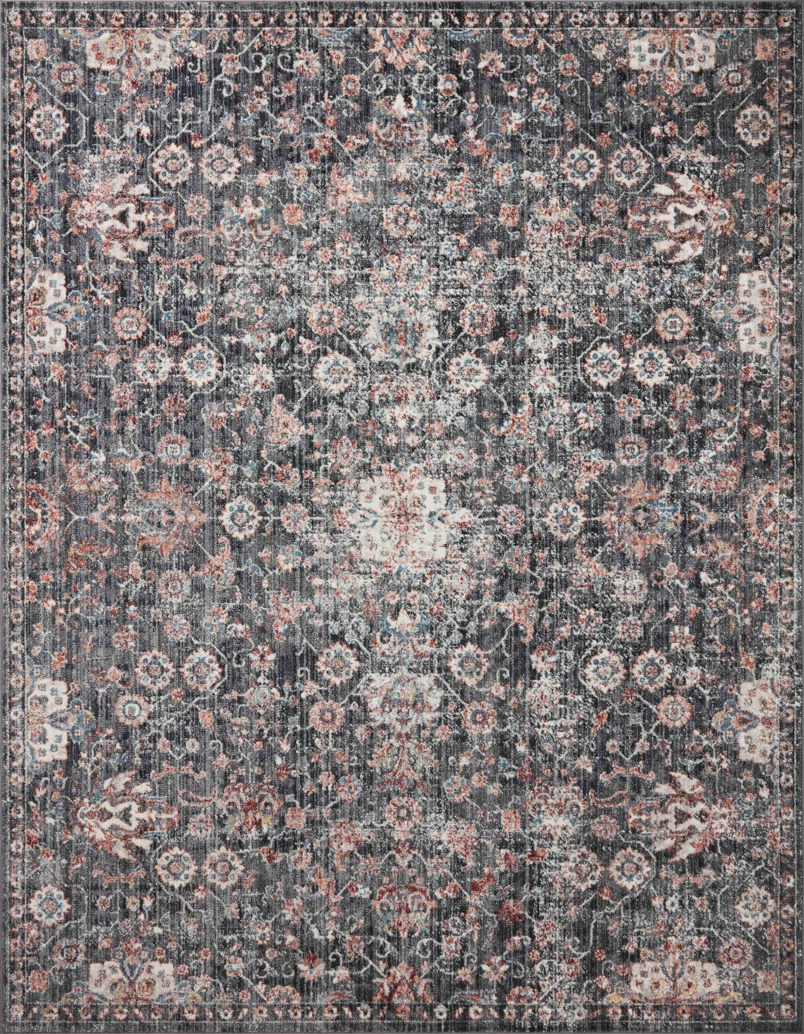 Loloi II Cassandra CSN - 03 Charcoal Rust Traditional Power Loomed Rug - Rugs - Loloi II - Atlanta Designer Rugs