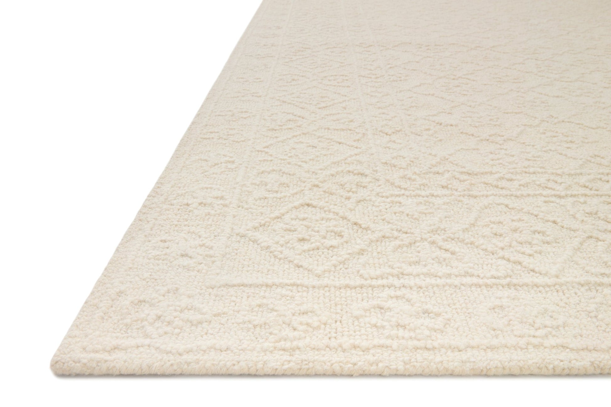 Loloi CECELIA CEC - 01 Ivory Ivory Contemporary Hand Tufted Rug - Rugs - Loloi - Atlanta Designer Rugs