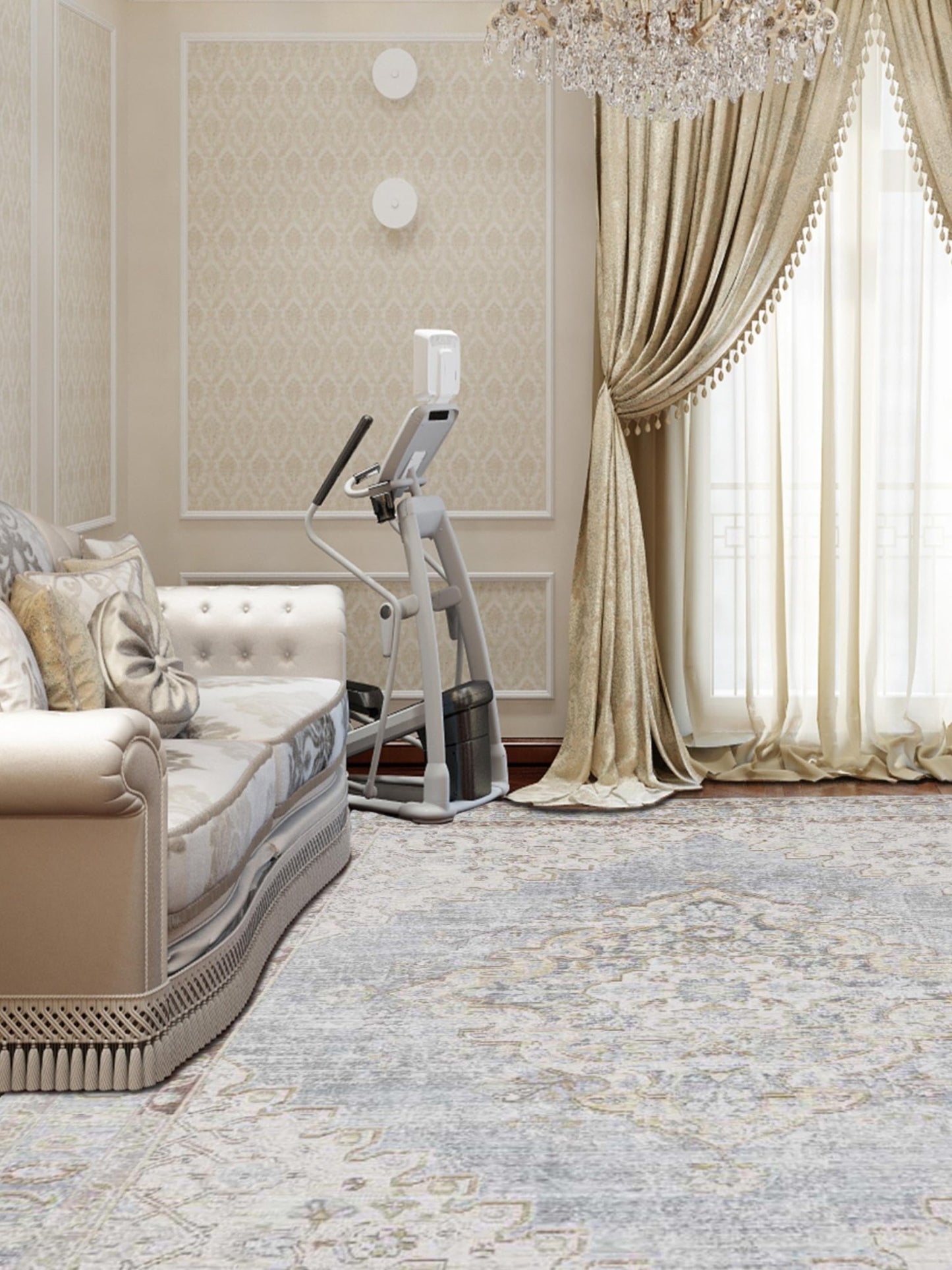 Limited Odeya OR - 803 GRAY IVORY Traditional Machinemade Rug - Rugs - Limited - Atlanta Designer Rugs