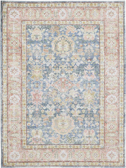 Limited Odeya OR - 804 NAVY PINK Traditional Machinemade Rug - Rugs - Limited - Atlanta Designer Rugs