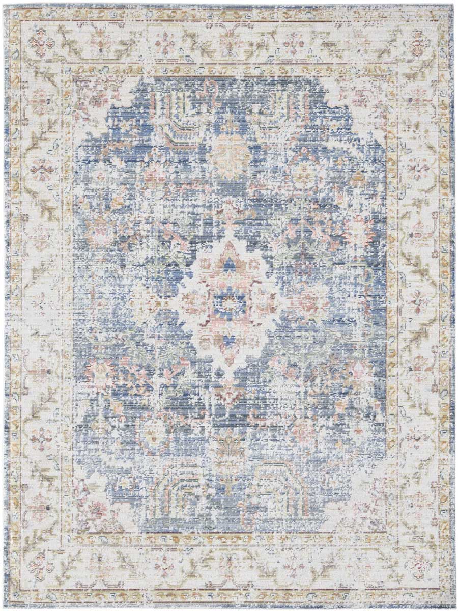 Limited Odeya OR - 806 INDIGO BLUE IVORY Traditional Machinemade Rug - Rugs - Limited - Atlanta Designer Rugs