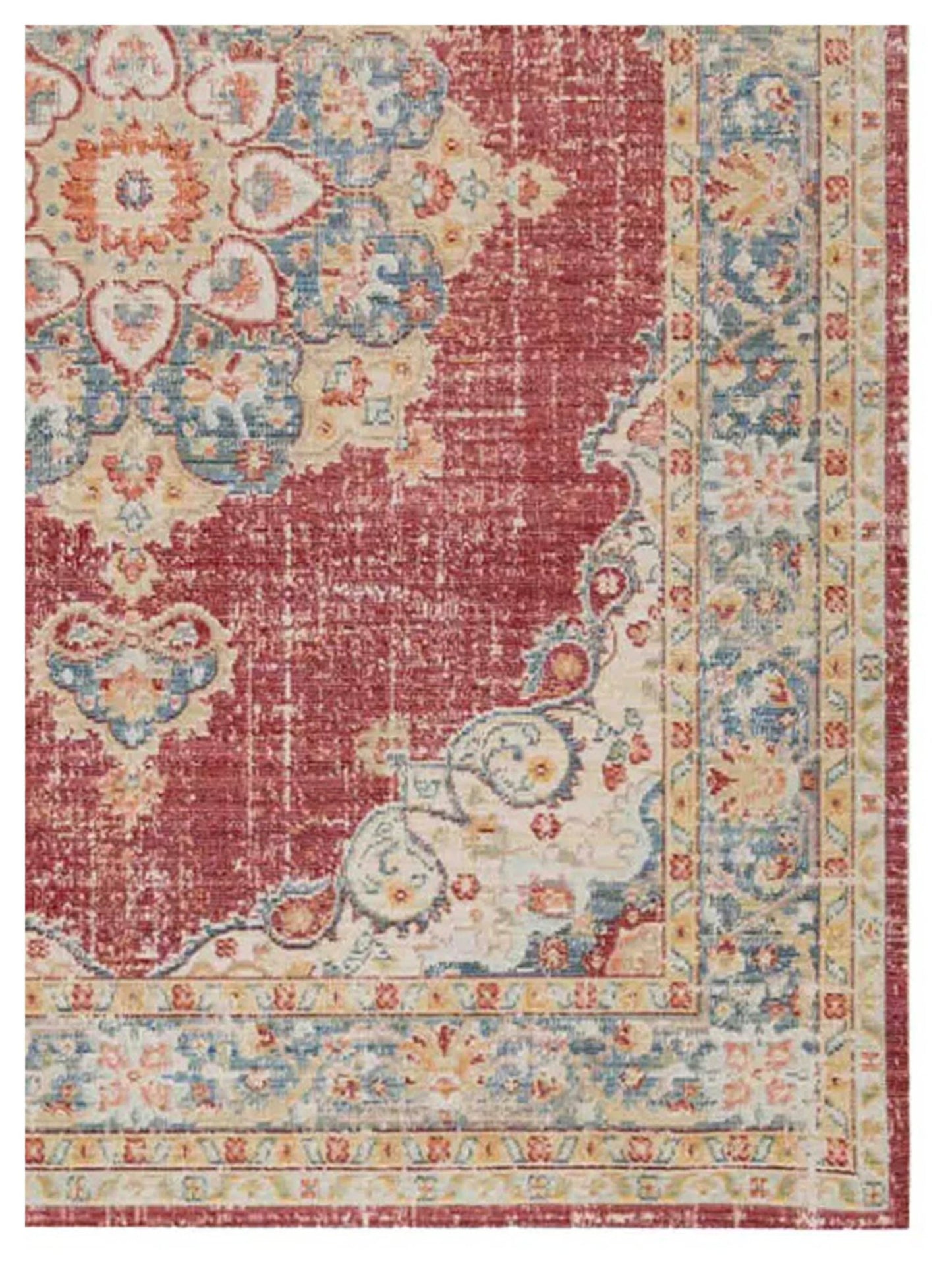 Limited Odeya OR - 807 BURGUNDY RED TEAL Traditional Machinemade Rug - Rugs - Limited - Atlanta Designer Rugs