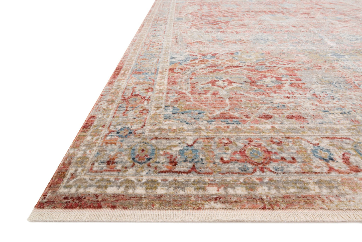 Loloi Claire CLE - 01 Red Ivory Traditional Power Loomed Rug - Rugs - Loloi - Atlanta Designer Rugs