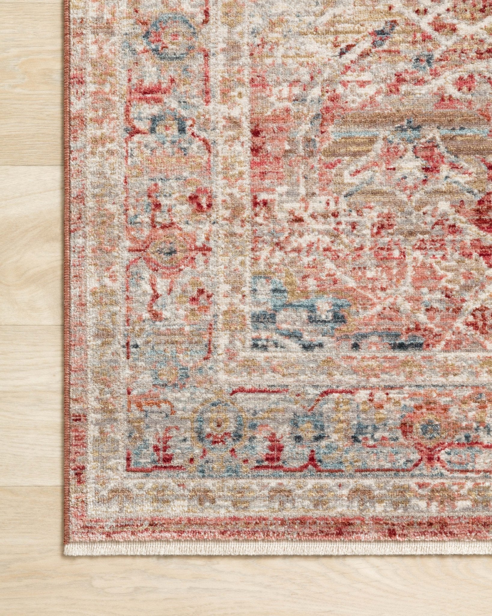 Loloi Claire CLE - 01 Red Ivory Traditional Power Loomed Rug - Rugs - Loloi - Atlanta Designer Rugs