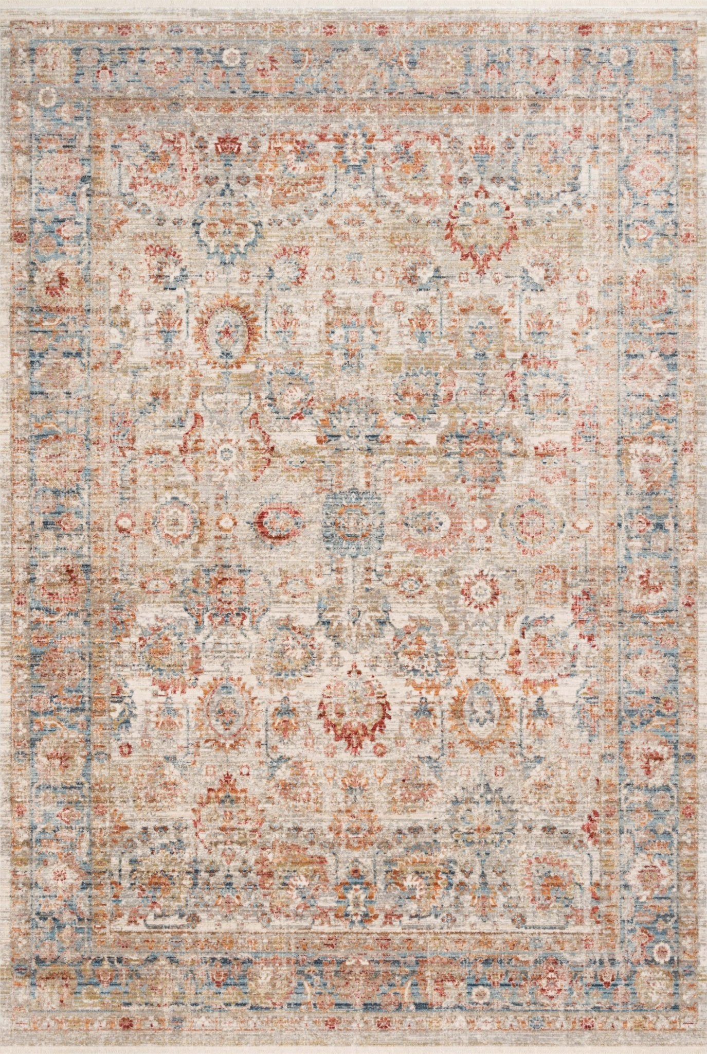 Loloi Claire CLE - 02 Ivory Ocean Traditional Power Loomed Rug - Rugs - Loloi - Atlanta Designer Rugs