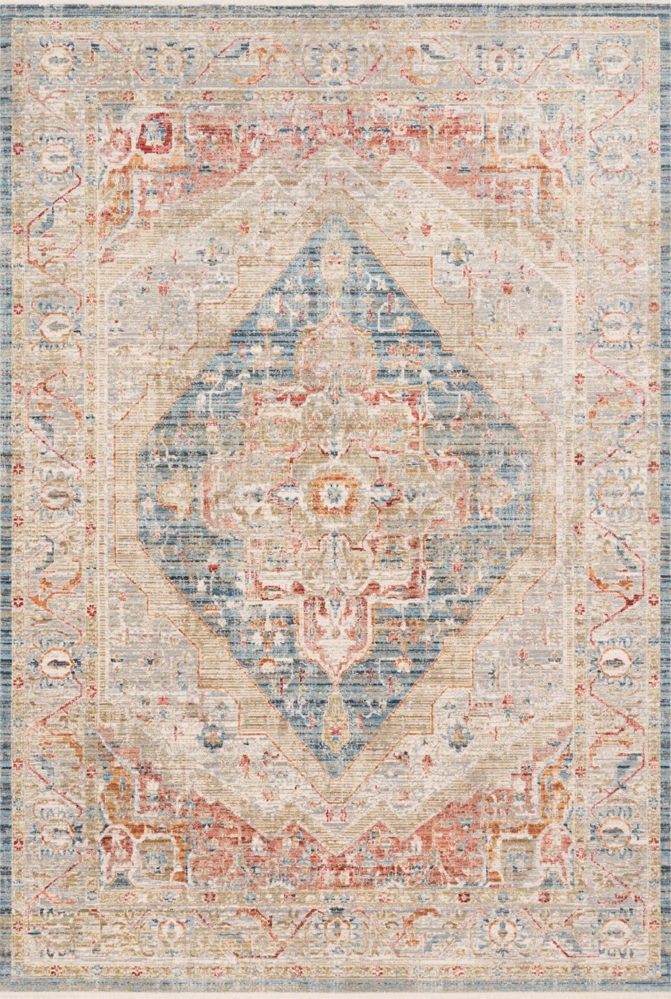 Loloi Claire CLE - 04 Blue Multi Traditional Power Loomed Rug - Rugs - Loloi - Atlanta Designer Rugs