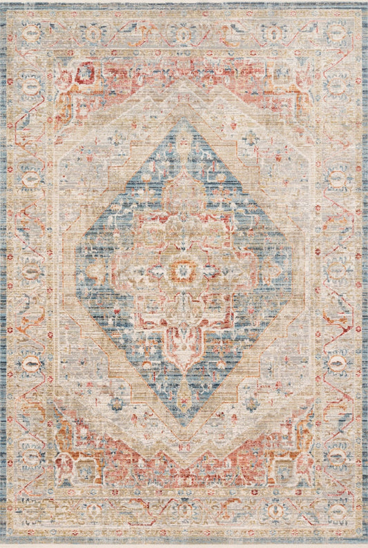 Loloi Claire CLE - 04 Blue Multi Traditional Power Loomed Rug - Rugs - Loloi - Atlanta Designer Rugs