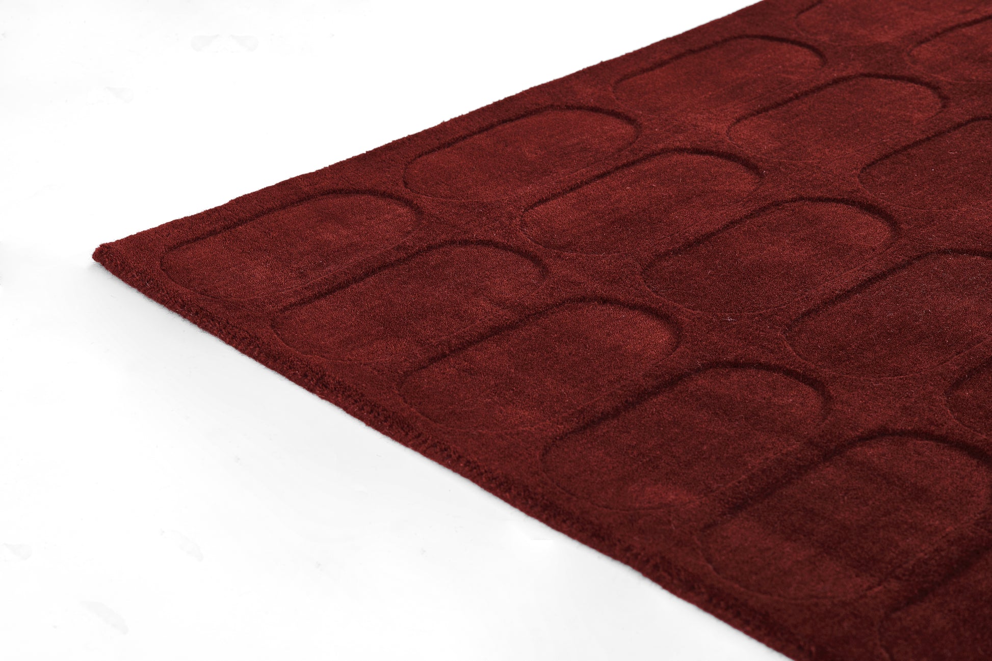 Momeni Contour  Burgundy  Contemporary