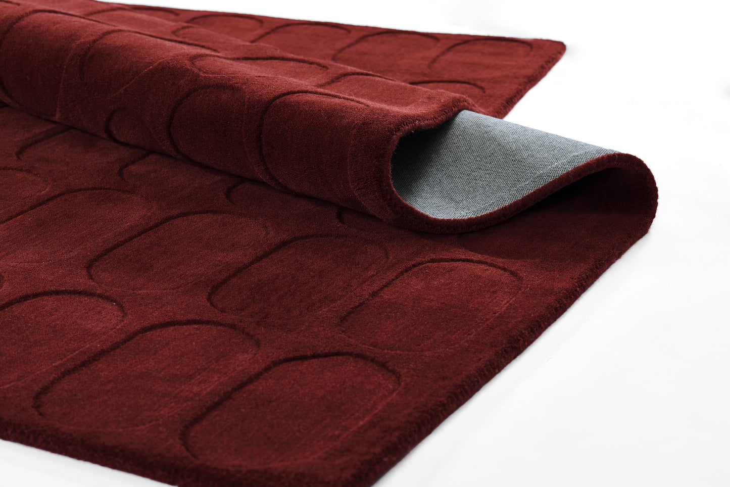 Momeni Contour  Burgundy  Contemporary