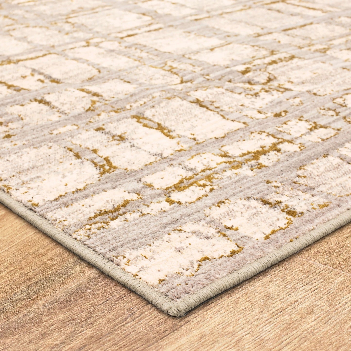 Karastan Axiom 92113 Gold Modern/Contemporary Machinemade Rug - Rugs - Karastan - Atlanta Designer Rugs