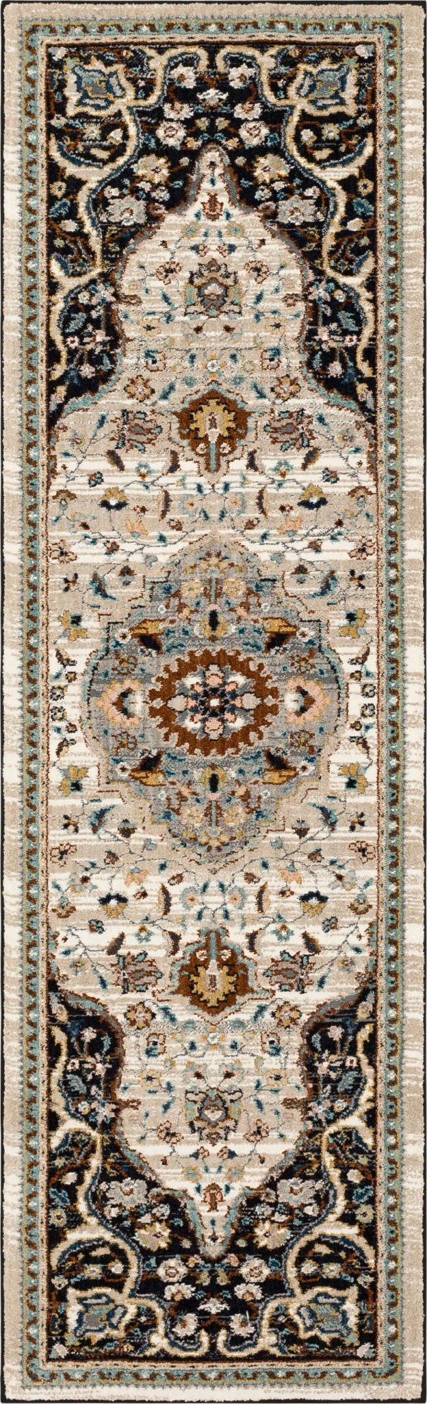 Karastan Zephyr 92123 Black Traditional Machinemade Rug - Rugs - Karastan - Atlanta Designer Rugs