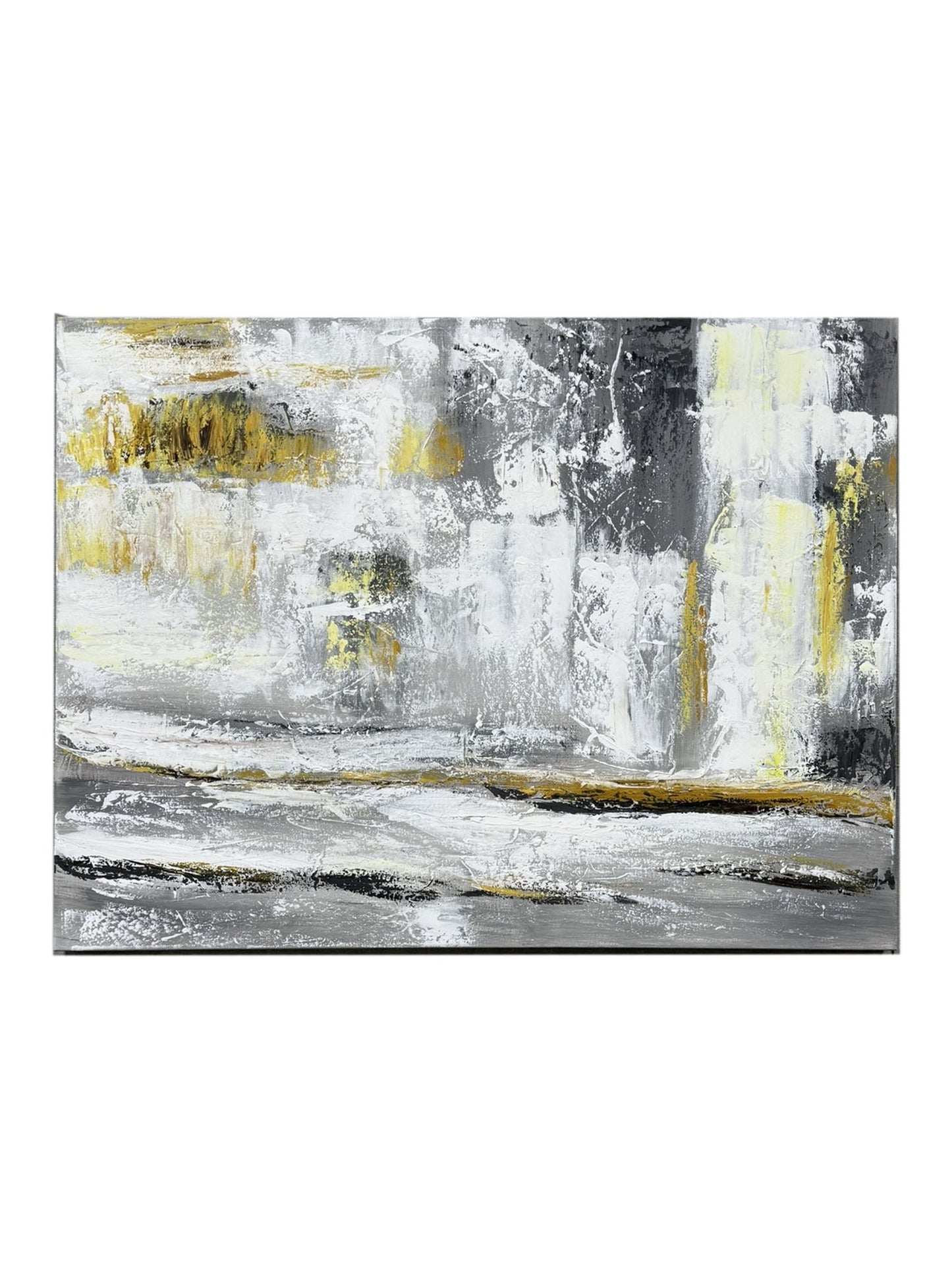 Eclectic Home Oil Painting Clouds on the River Off White Grey Decor Furniture - Decor - Eclectic Home - Atlanta Designer Rugs