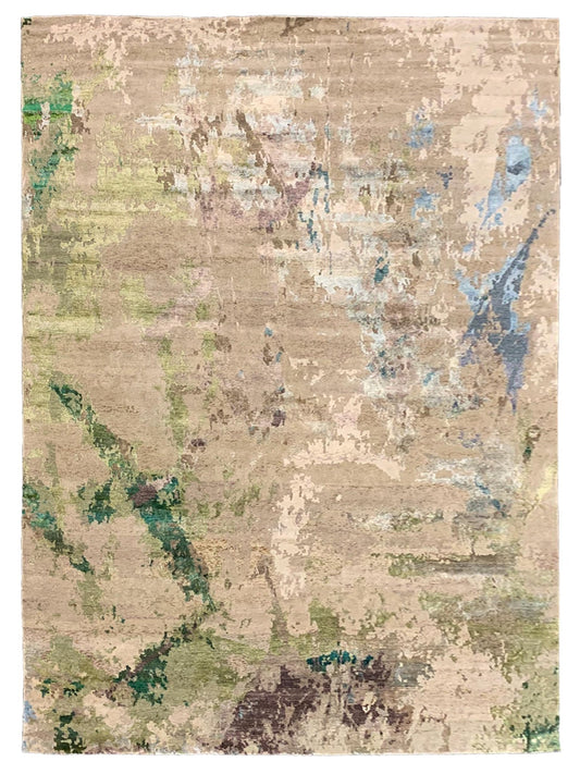 Artisan Dakota Beige Brown Green Transitional Knotted Rug - Rugs - Artisan - Atlanta Designer Rugs