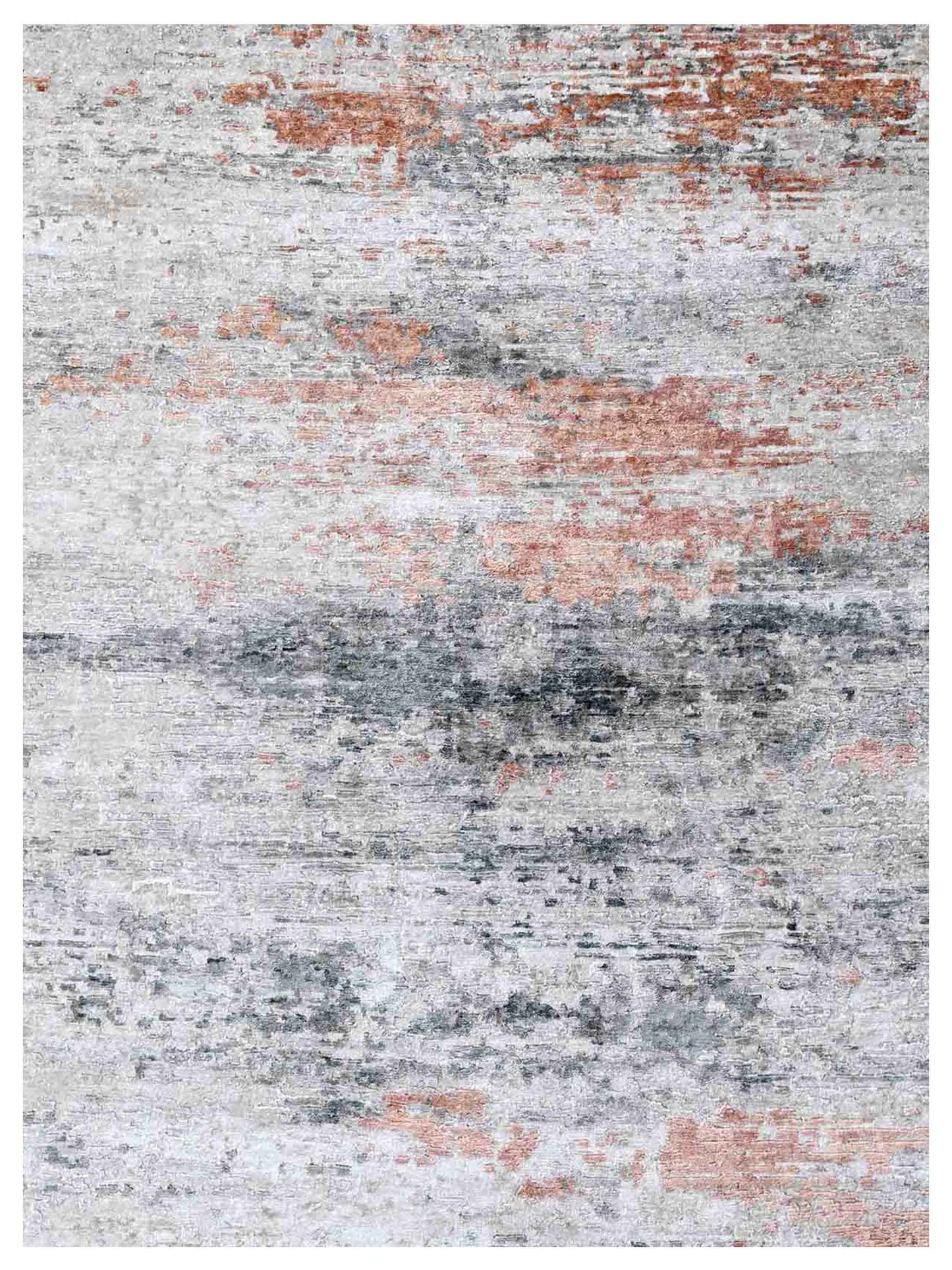 Artisan Dakota  Silver Pink Contemporary Knotted Rug