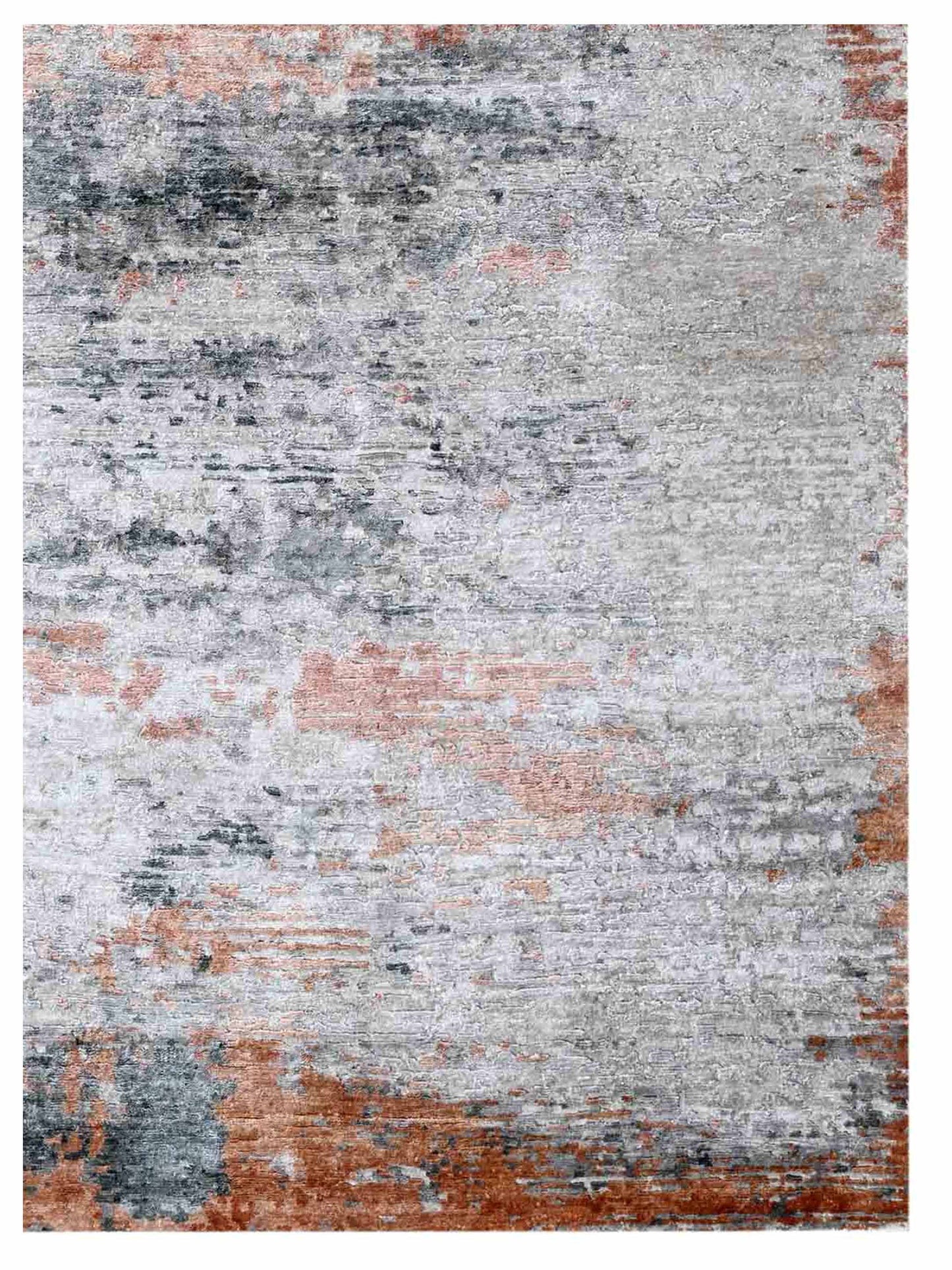 Artisan Dakota  Silver Pink Contemporary Knotted Rug