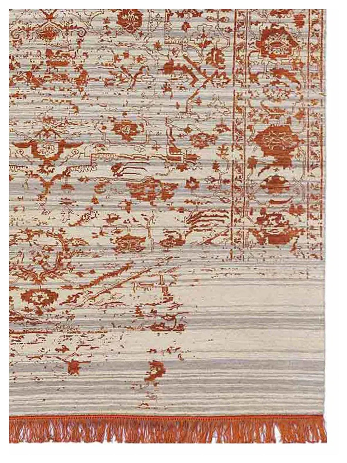 Limited DALBY DA - 722 White Ivory Orange Transitional Knotted Rug - Rugs - Limited - Atlanta Designer Rugs