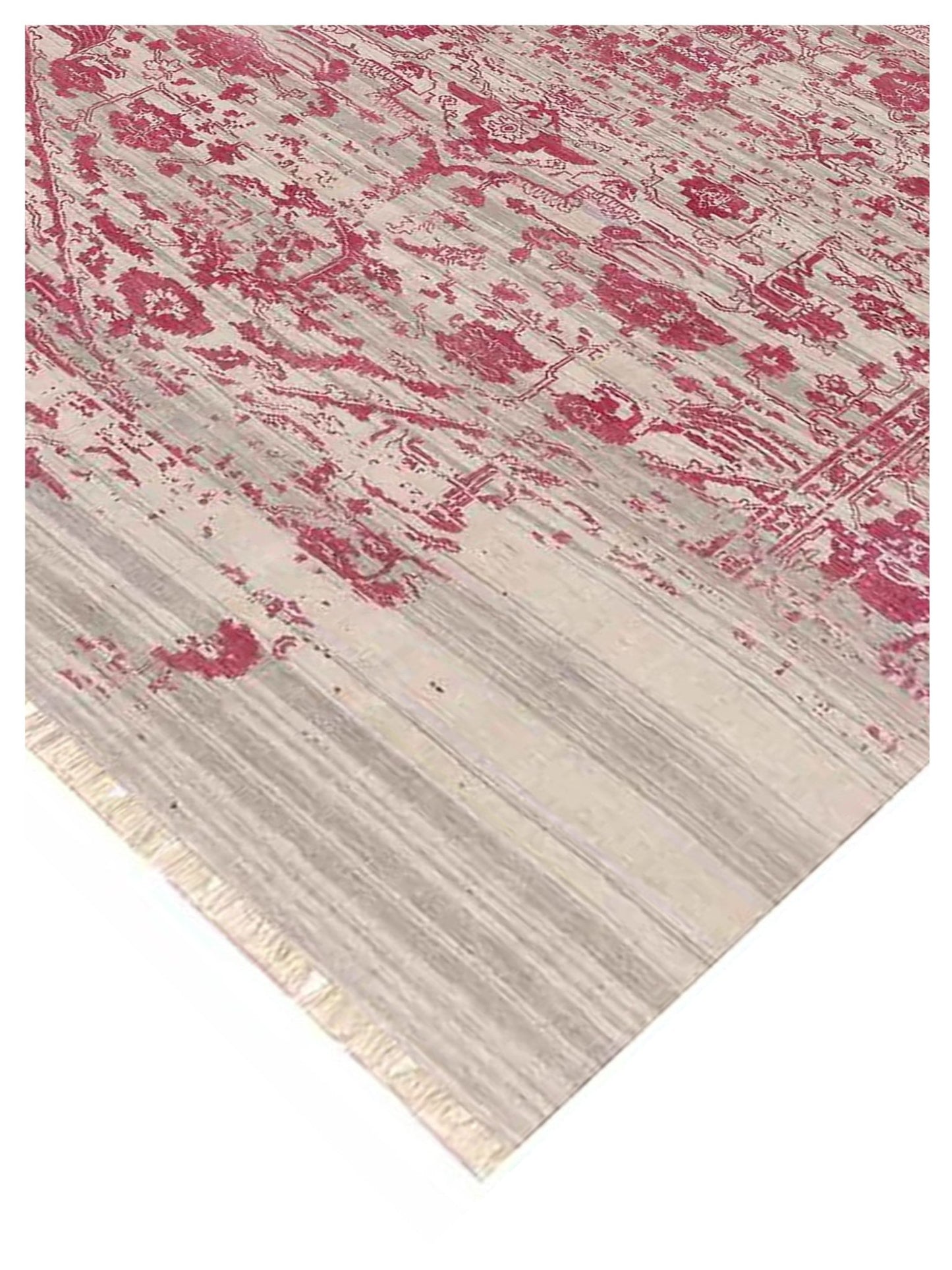 Limited DALBY DA - 722 White Ivory Strawberry Transitional Knotted Rug - Rugs - Limited - Atlanta Designer Rugs