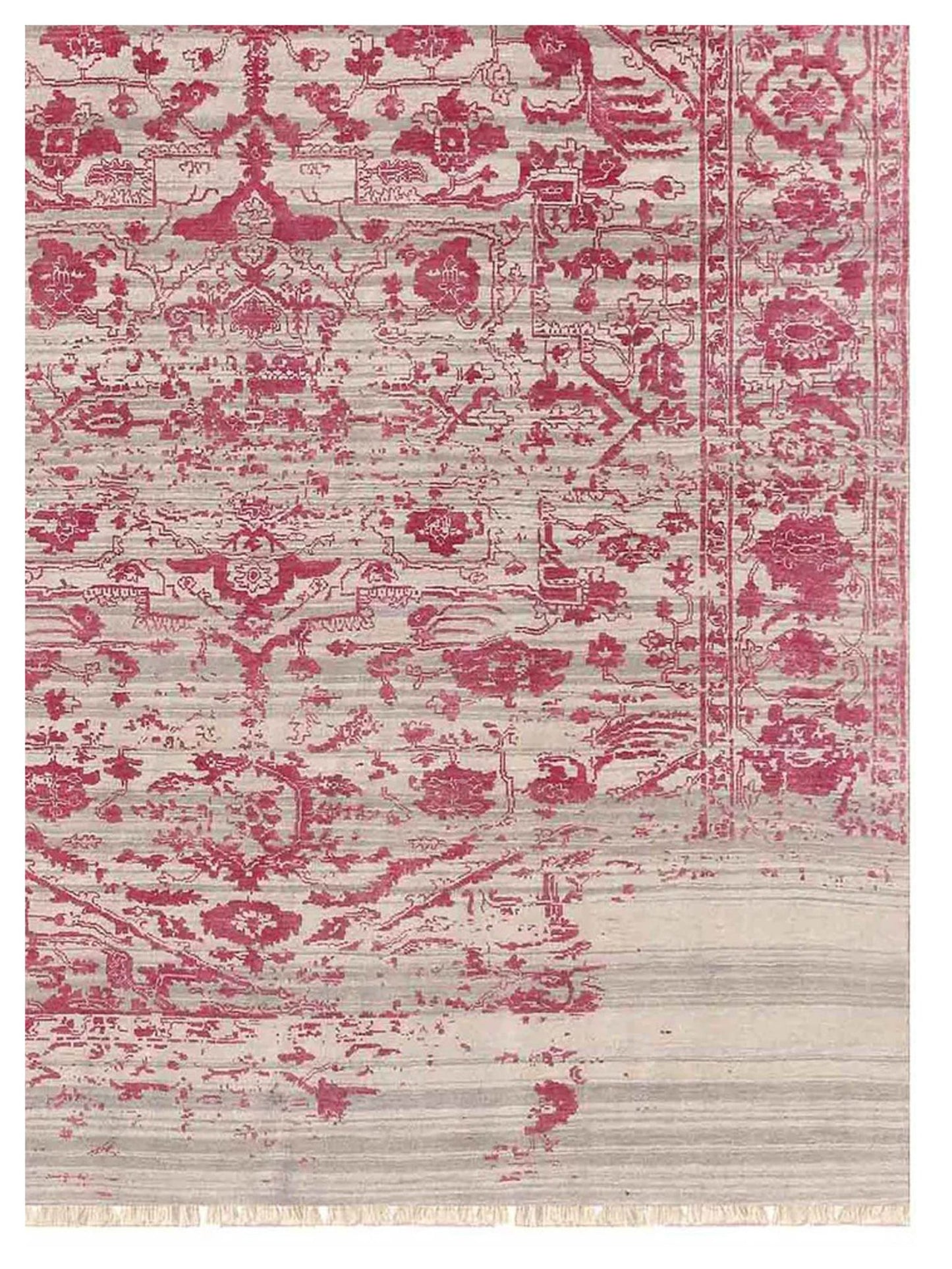 Limited DALBY DA - 722 White Ivory Strawberry Transitional Knotted Rug - Rugs - Limited - Atlanta Designer Rugs