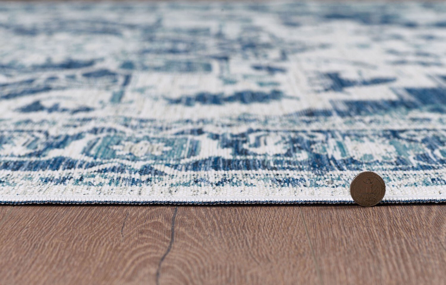 KAS Dahlia 1401 Ivory/Blue Indoor/Outdoor Rug - Rugs - KAS - Atlanta Designer Rugs