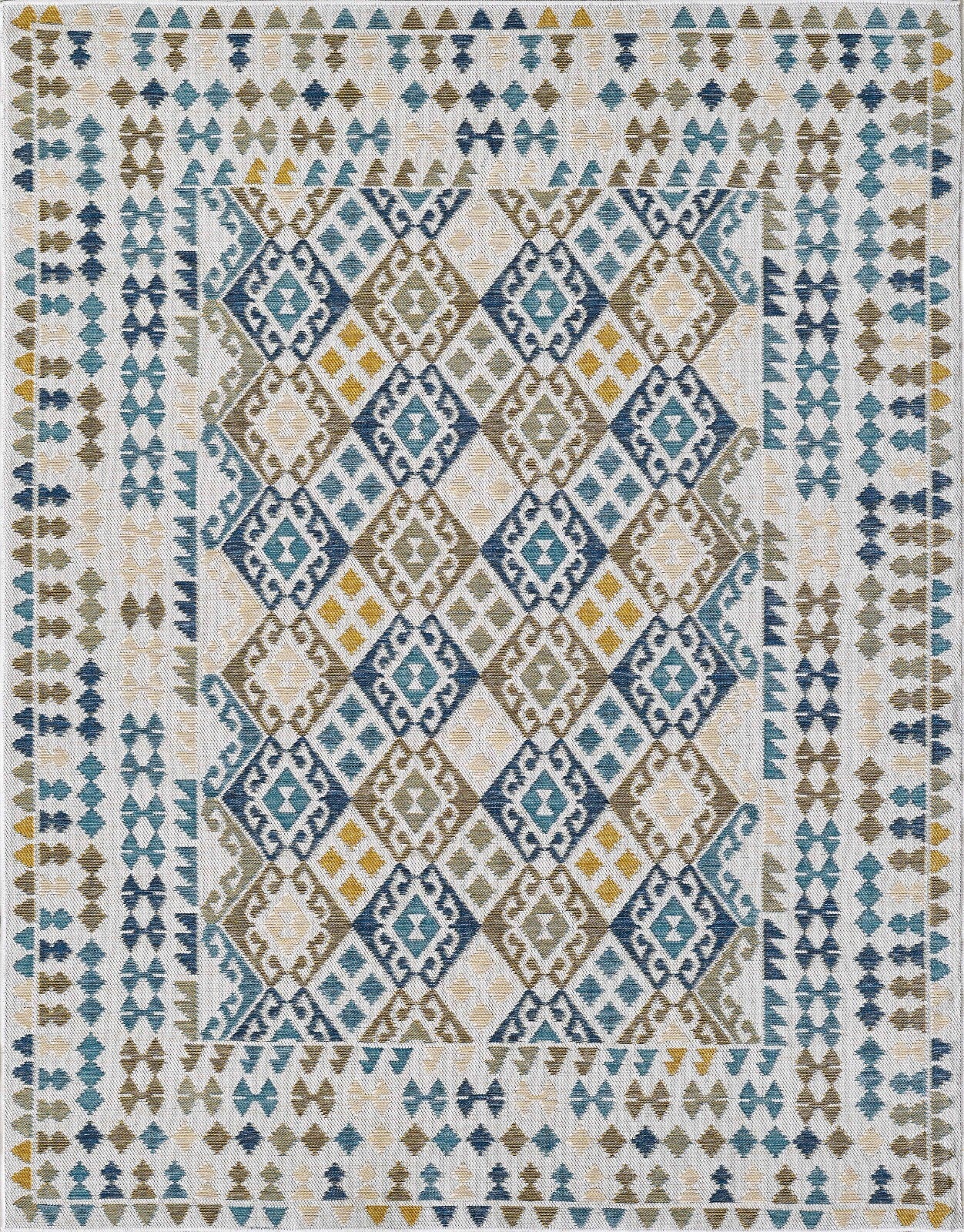 KAS Dahlia 1402 Blue Indoor/Outdoor Rug - Rugs - KAS - Atlanta Designer Rugs