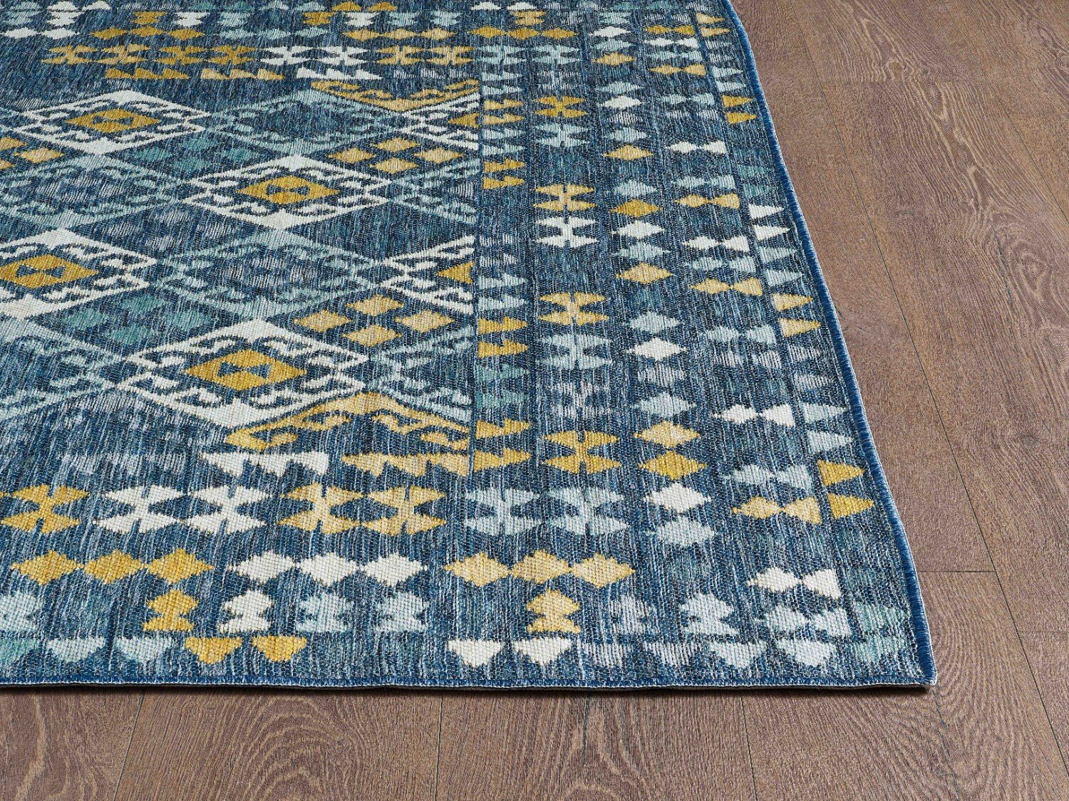 KAS Dahlia 1402 Blue Indoor/Outdoor Rug - Rugs - KAS - Atlanta Designer Rugs