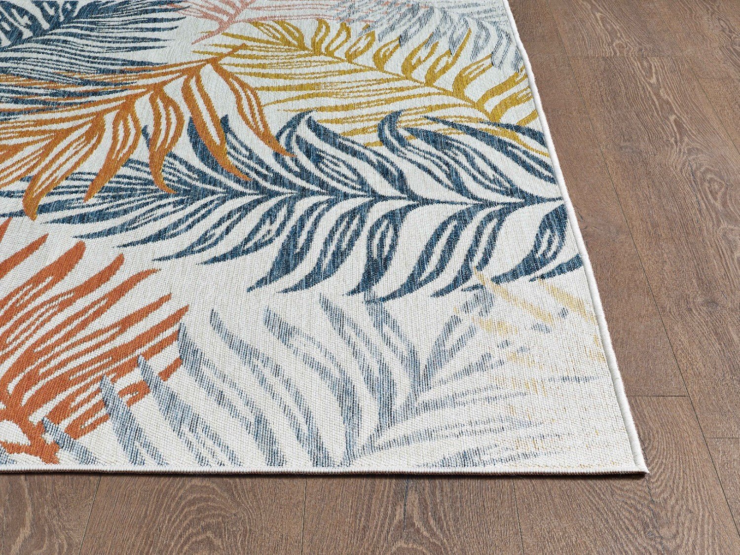 KAS Dahlia 1405 Blue/Rust Indoor/Outdoor Rug - Rugs - KAS - Atlanta Designer Rugs