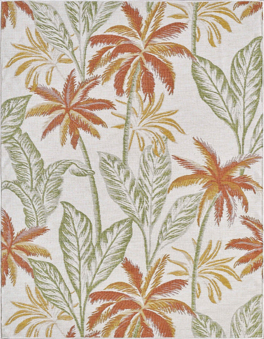 KAS Dahlia 1407 Ivory/Rust Indoor/Outdoor Rug - Rugs - KAS - Atlanta Designer Rugs