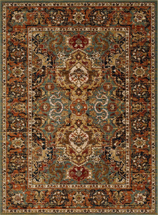 Karastan Spice Market 90938 Aquamarine Traditional Machinemade Rug - Rugs - Karastan - Atlanta Designer Rugs