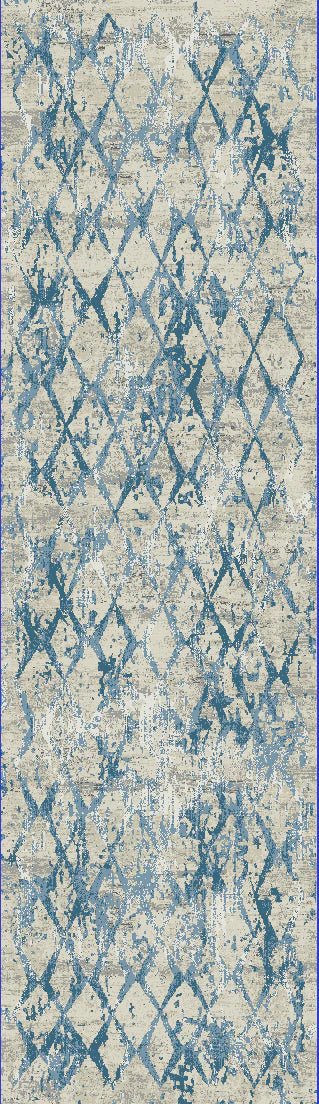 Dynamic Rugs Quartz 27039 Ivory Blue Traditional Machine - Made Rug - Rugs - Dynamic Rugs - Atlanta Designer Rugs