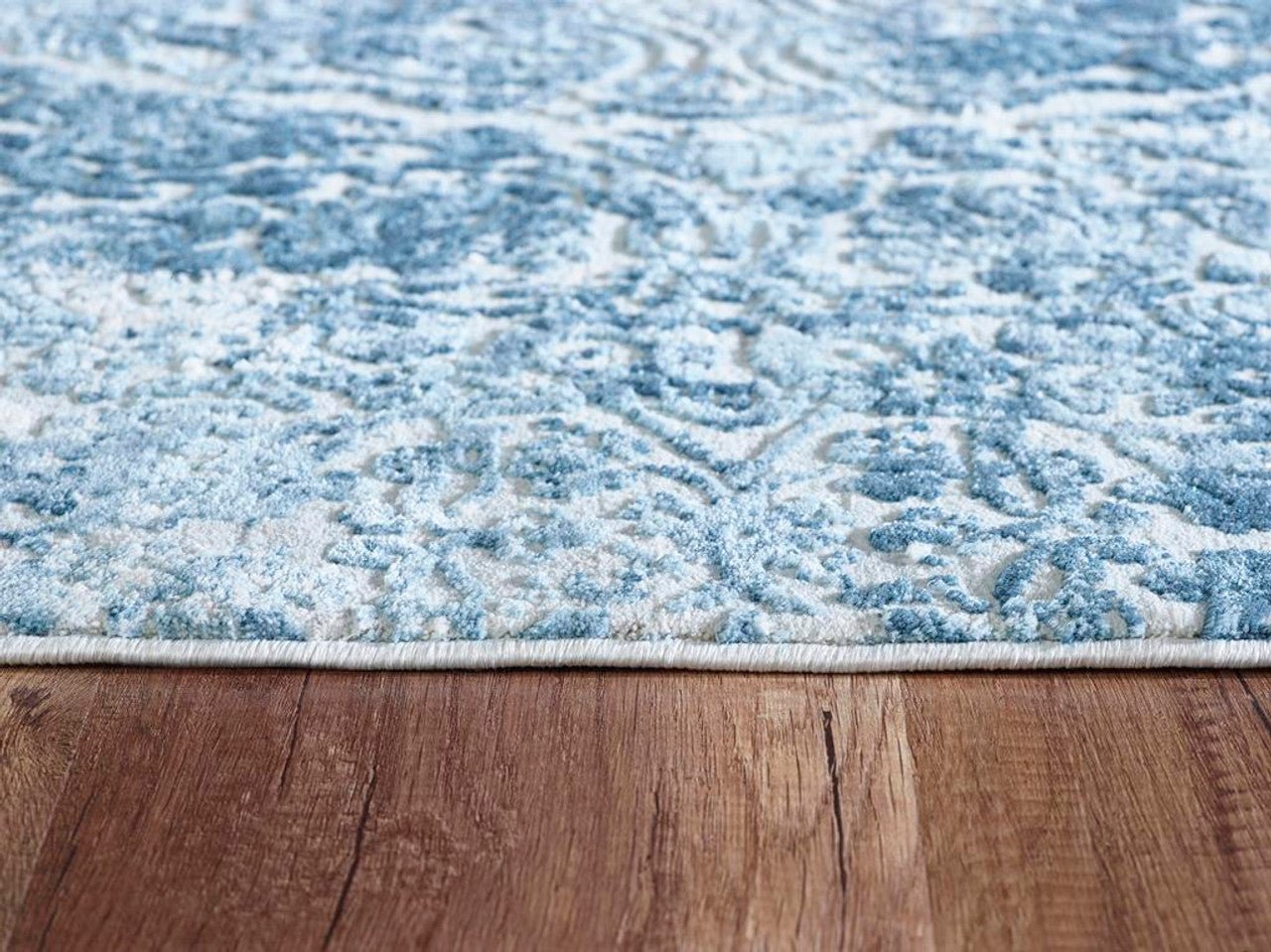 Dynamic Rugs Quartz 27040 Ivory Blue Traditional Machine - Made Rug - Rugs - Dynamic Rugs - Atlanta Designer Rugs