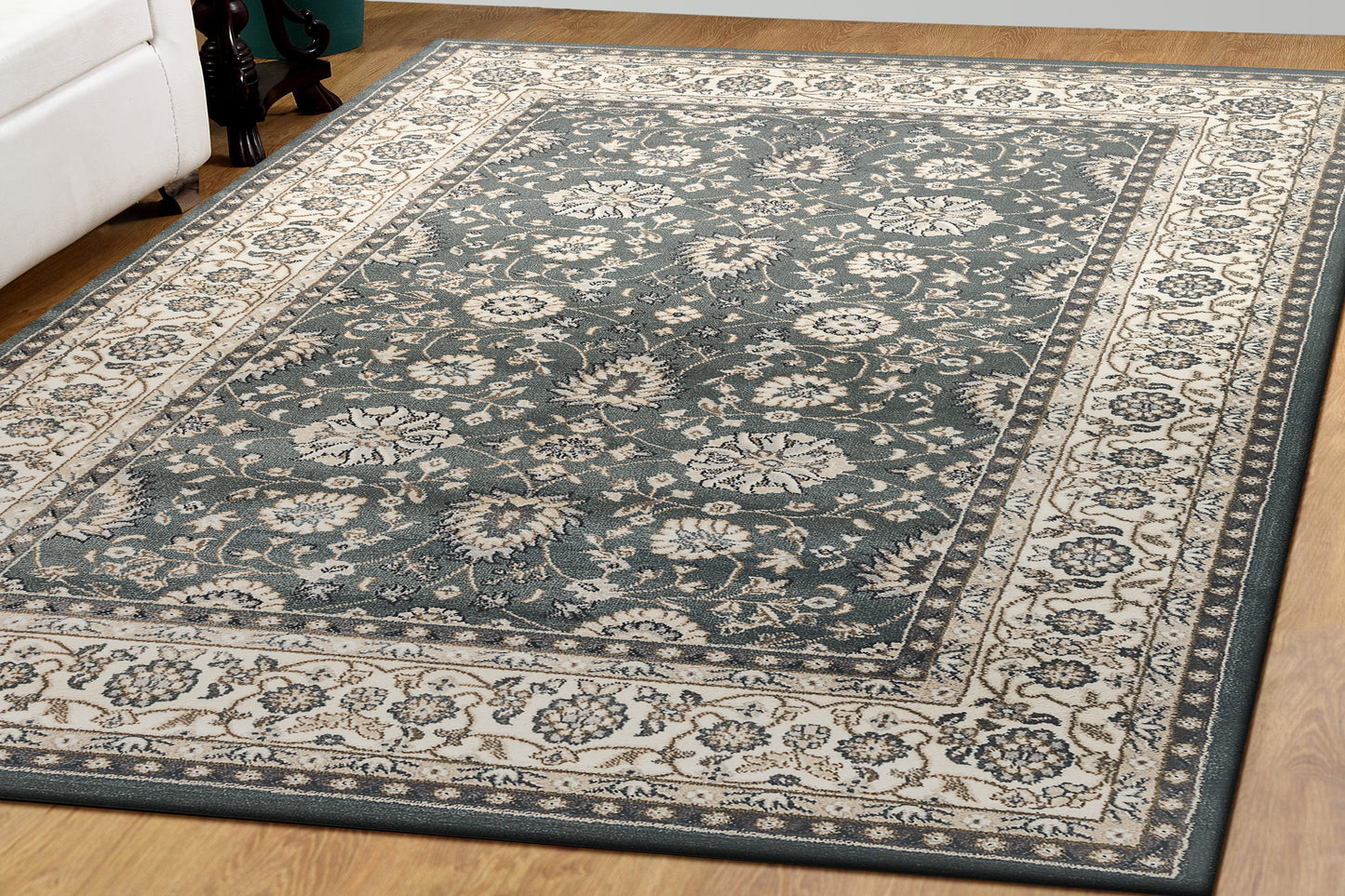 Dynamic Rugs Yazd 2803 Grey Ivory  Traditional Machine-Made Rug