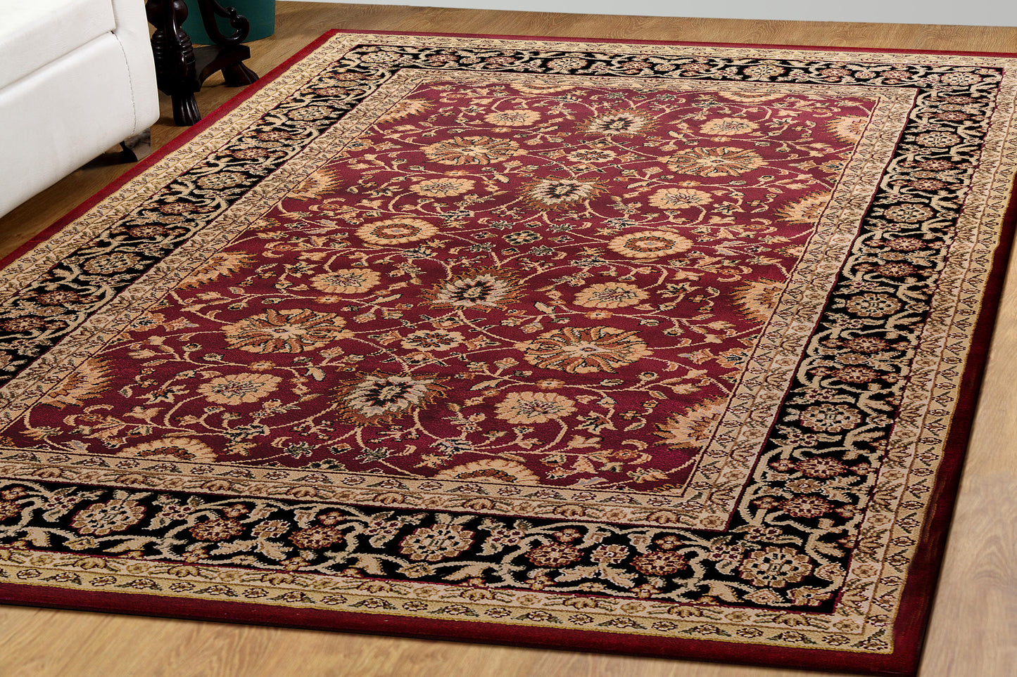 Dynamic Rugs Yazd 2803 Red Black  Traditional Machine-Made Rug