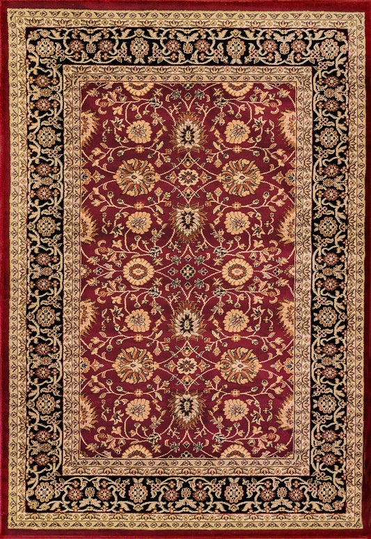 Dynamic Rugs Yazd 2803 Red Black  Traditional Machine-Made Rug