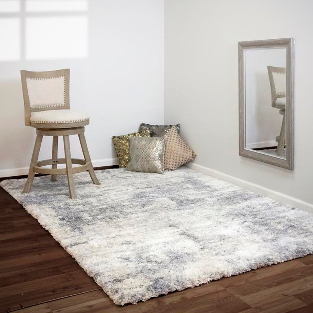 Dynamic Rugs Reverie 3544 Cream Grey  Contemporary Machine-Made Rug