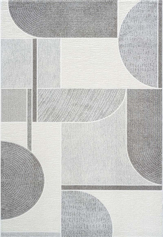 Dynamic Rugs Polaris 46002 Ivory Grey  Modern Machine-Made Rug