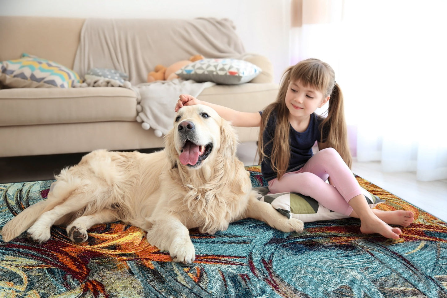 Dynamic Rugs Zodiac 6622 Blue Multi Contemporary Machine - Made Rug - Rugs - Dynamic Rugs - Atlanta Designer Rugs