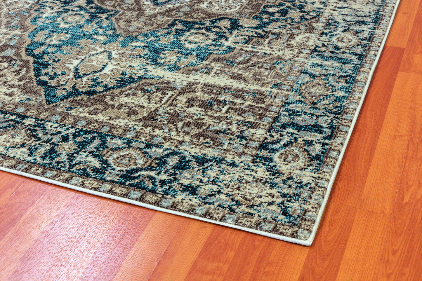 Dynamic Rugs Zodiac 6623 Grey Blue  Transitional Machine-Made Rug