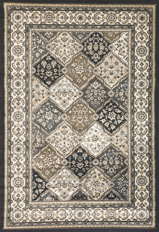 Dynamic Rugs Yazd 8471 Grey Ivory  Traditional Machine-Made Rug