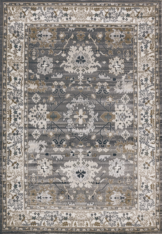 Dynamic Rugs Yazd 8531 Grey Ivory  Traditional Machine-Made Rug