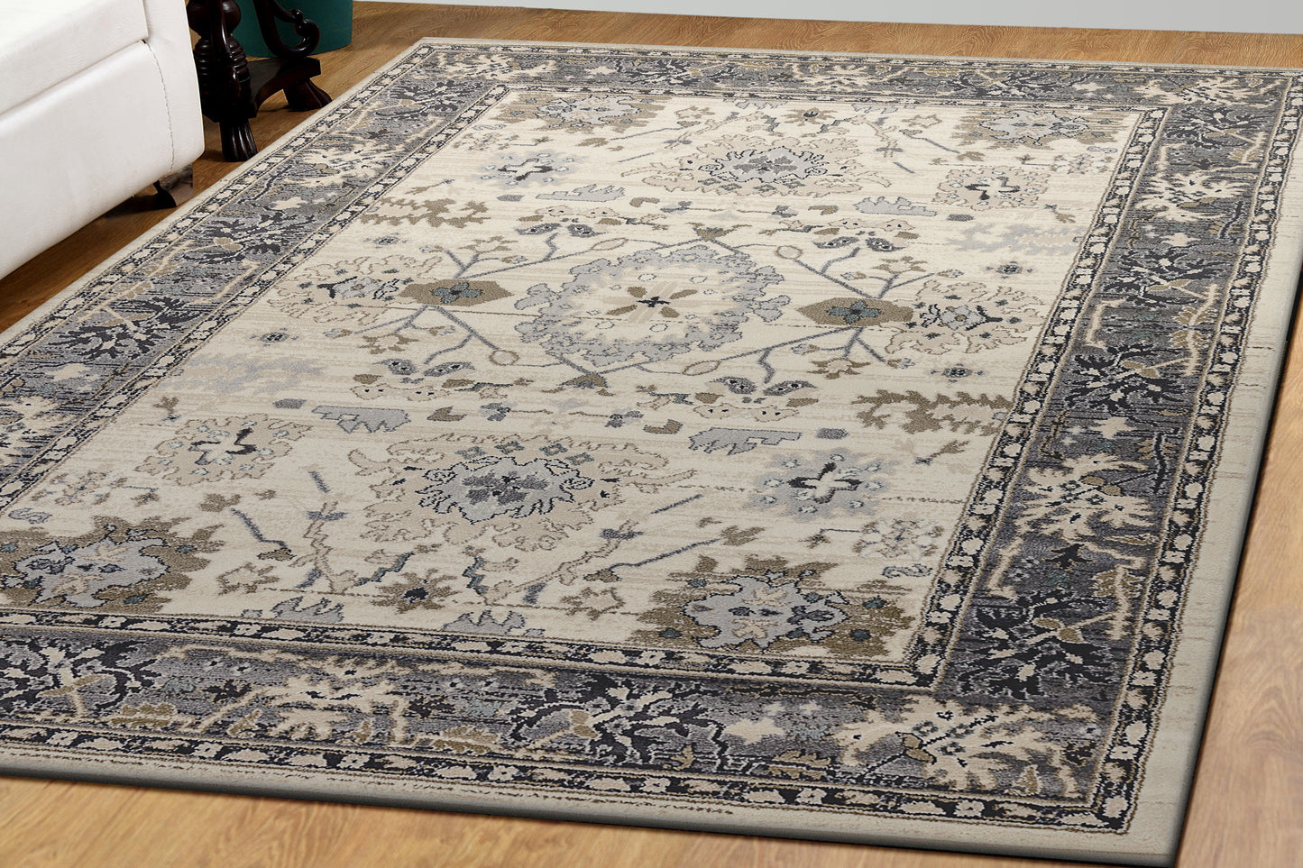 Dynamic Rugs Yazd 8531 Ivory Grey  Traditional Machine-Made Rug