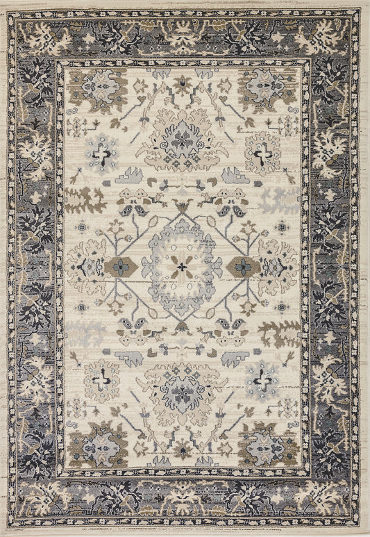 Dynamic Rugs Yazd 8531 Ivory Grey  Traditional Machine-Made Rug