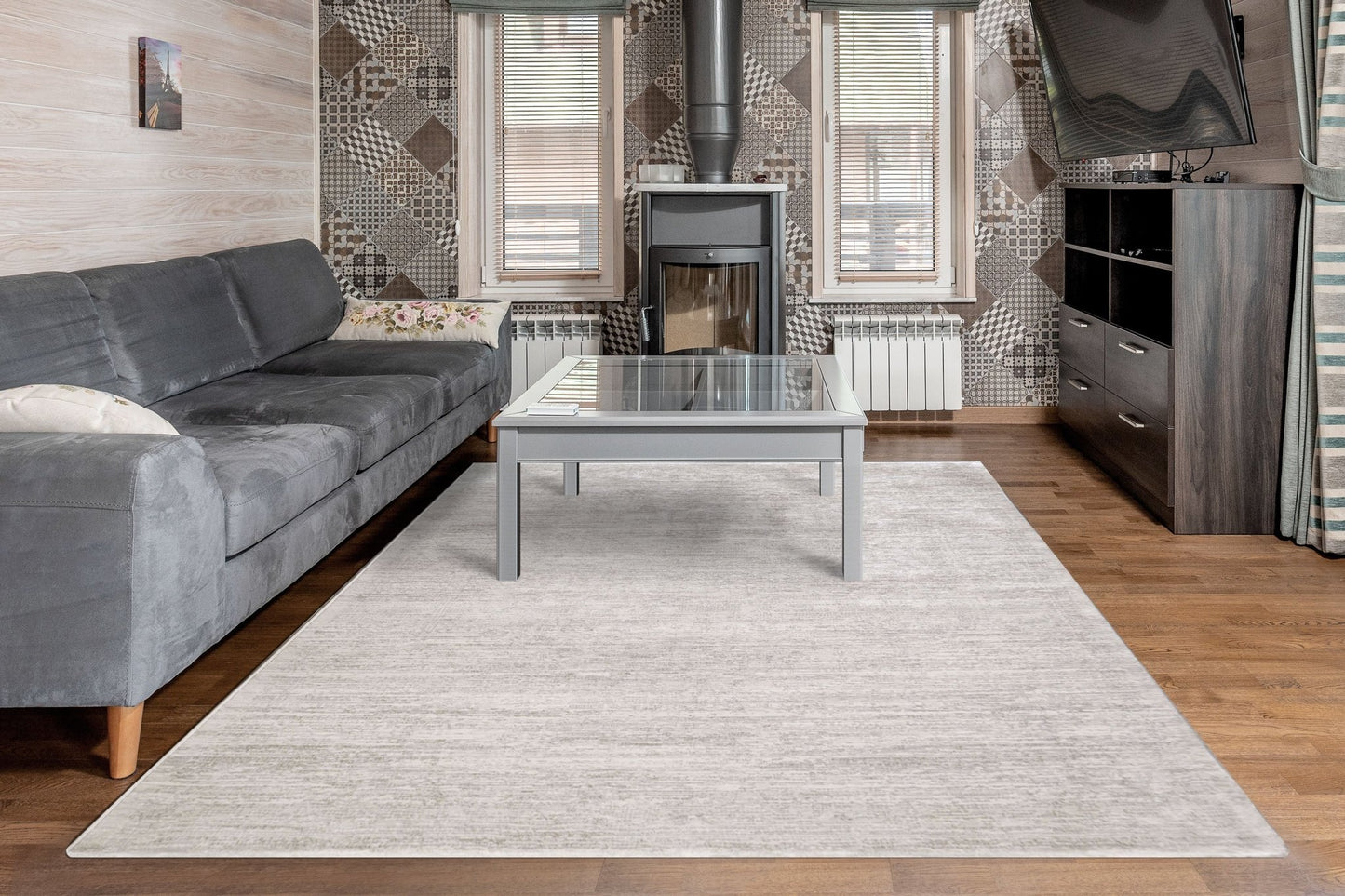 Dynamic Rugs Rori 9357 Ivory Light Grey Modern Machine - Made Rug - Rugs - Dynamic Rugs - Atlanta Designer Rugs