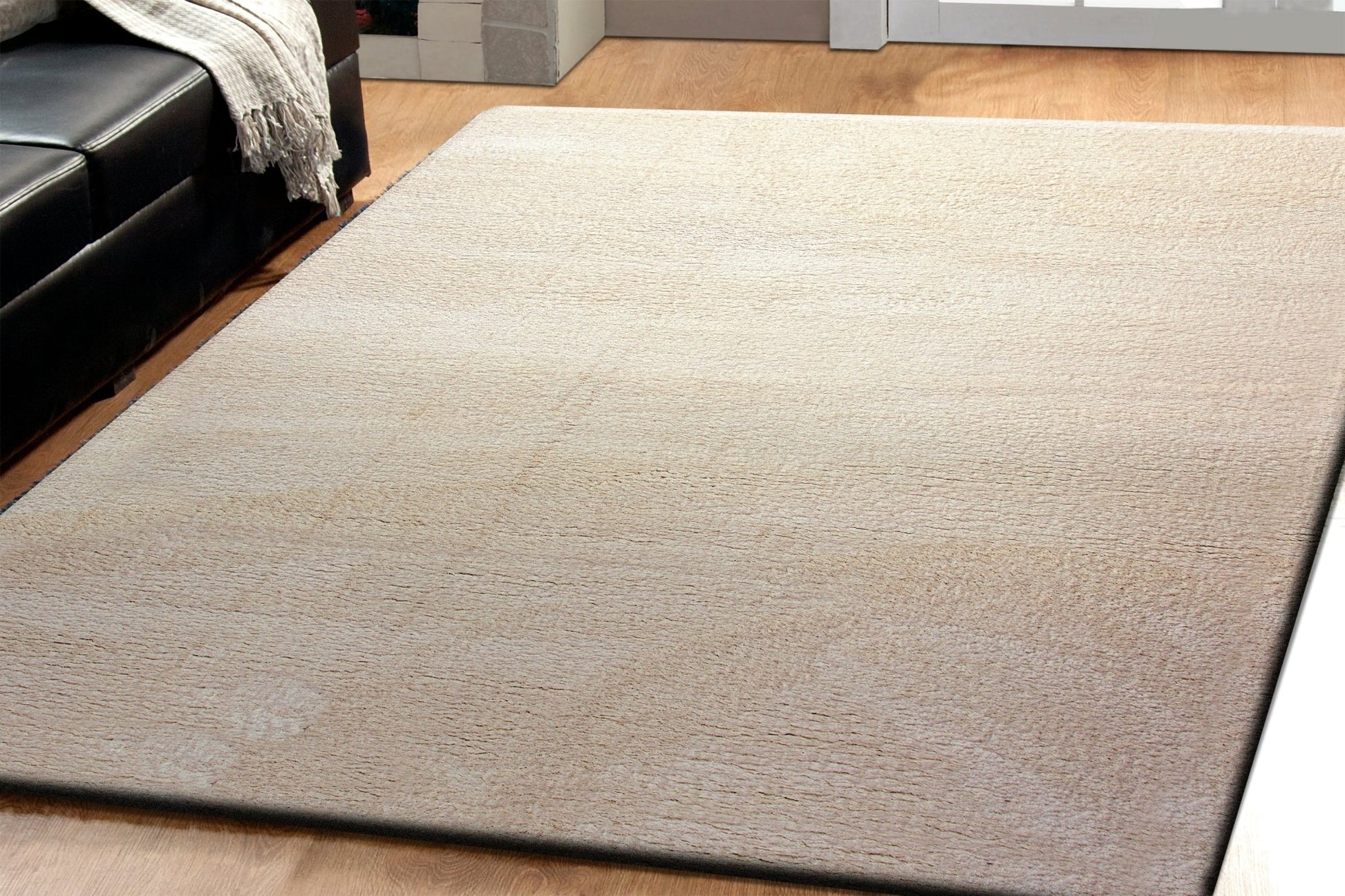 Dynamic Rugs Silky Shag 5900 Ivory Solid Machine - Made Rug - Rugs - Dynamic Rugs - Atlanta Designer Rugs