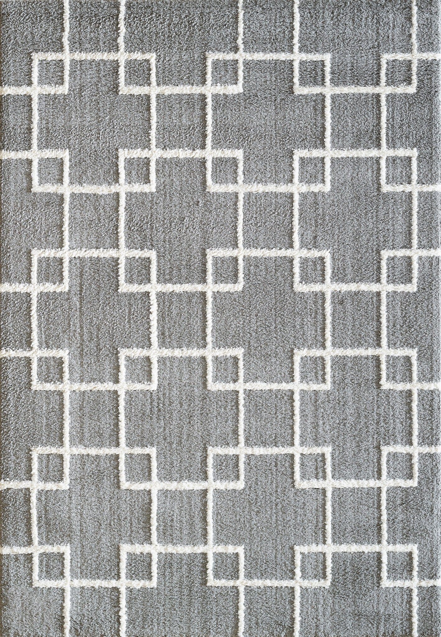 Dynamic Rugs Silky Shag 5901 Silver Contemporary Machine - Made Rug - Rugs - Dynamic Rugs - Atlanta Designer Rugs